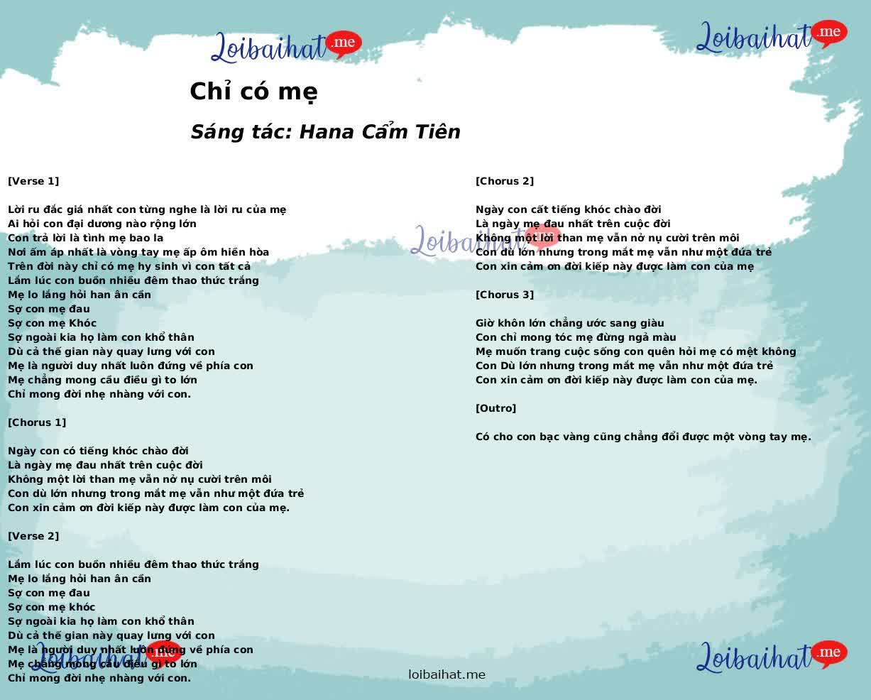 Chỉ có mẹ
