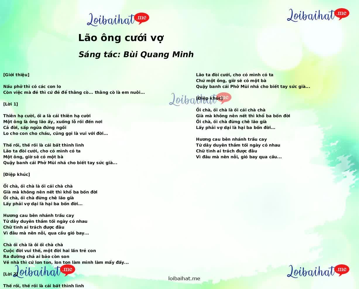 Lão ông cưới vợ