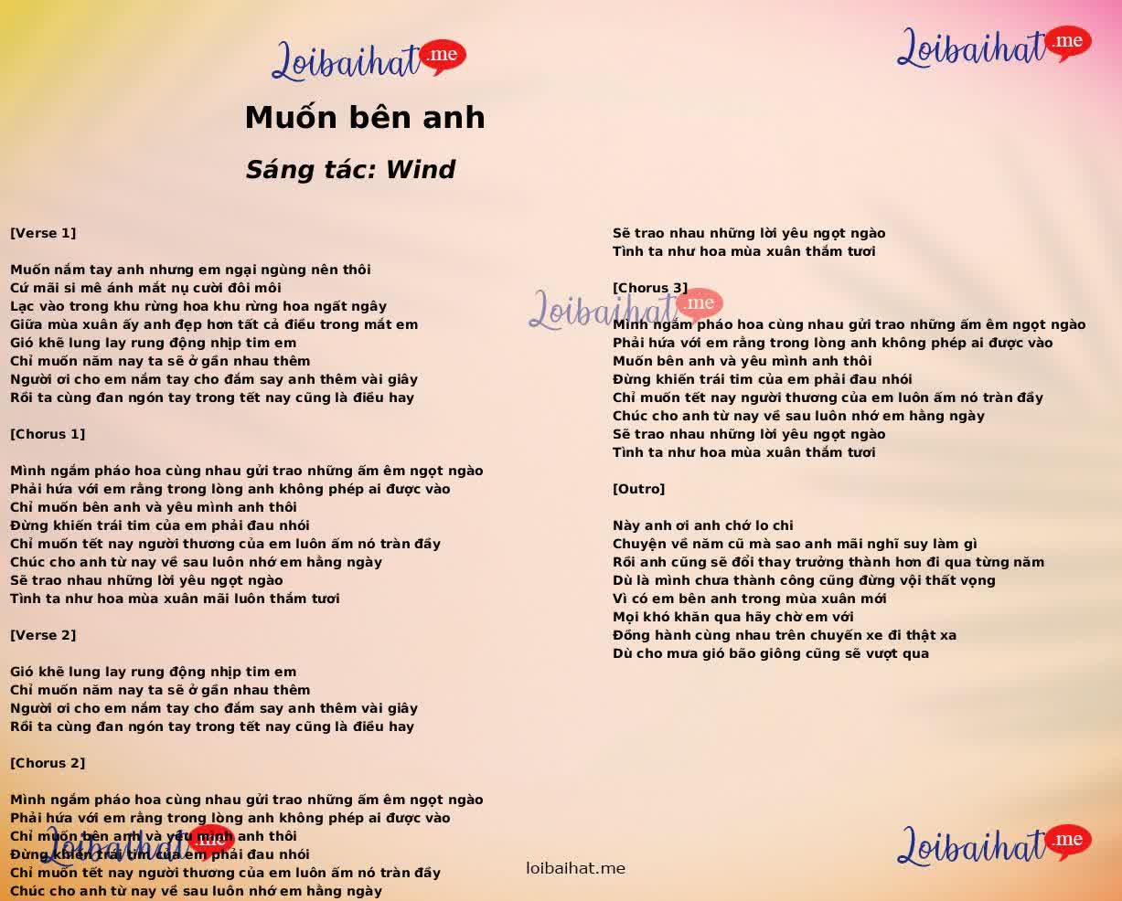 Muốn bên anh