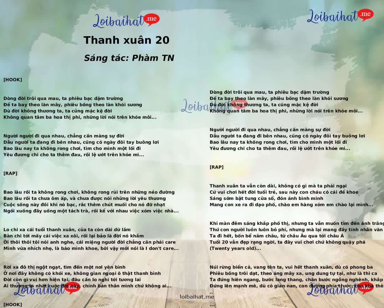 Thanh xuân 20