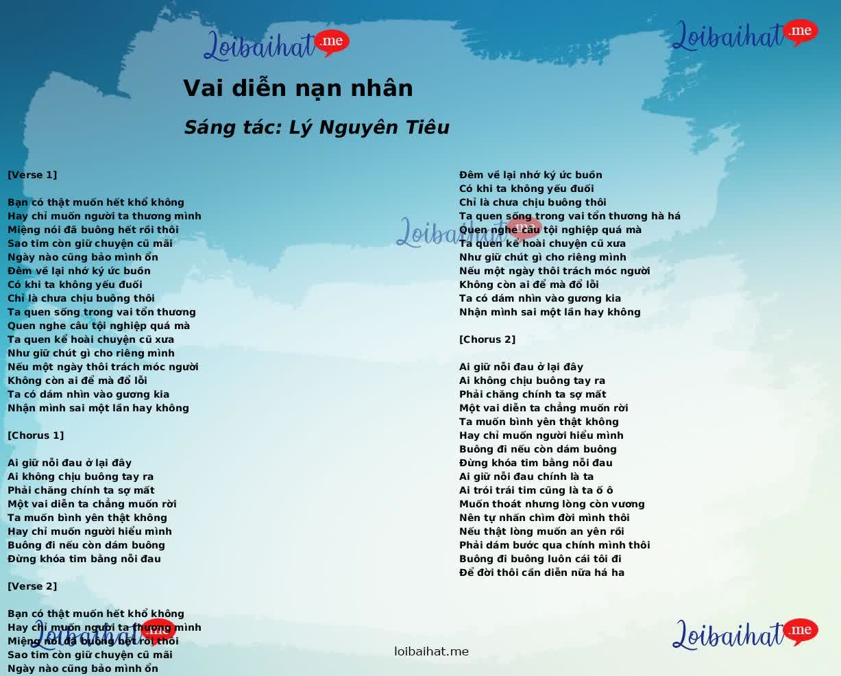 Vai diễn nạn nhân