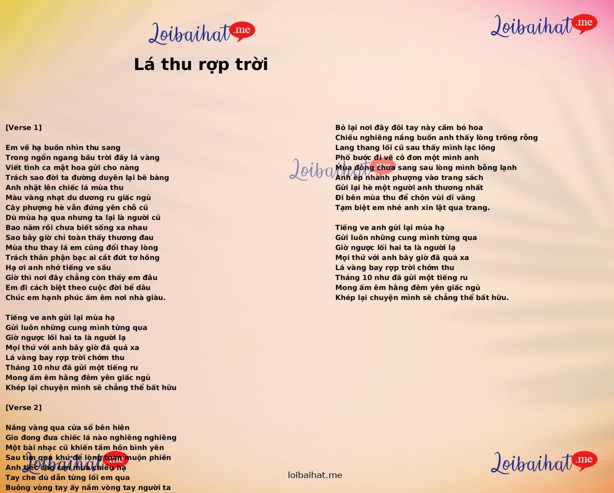 Lá thu rợp trời