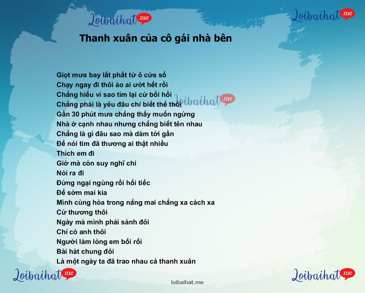 Thanh xuân của cô gái nhà bên