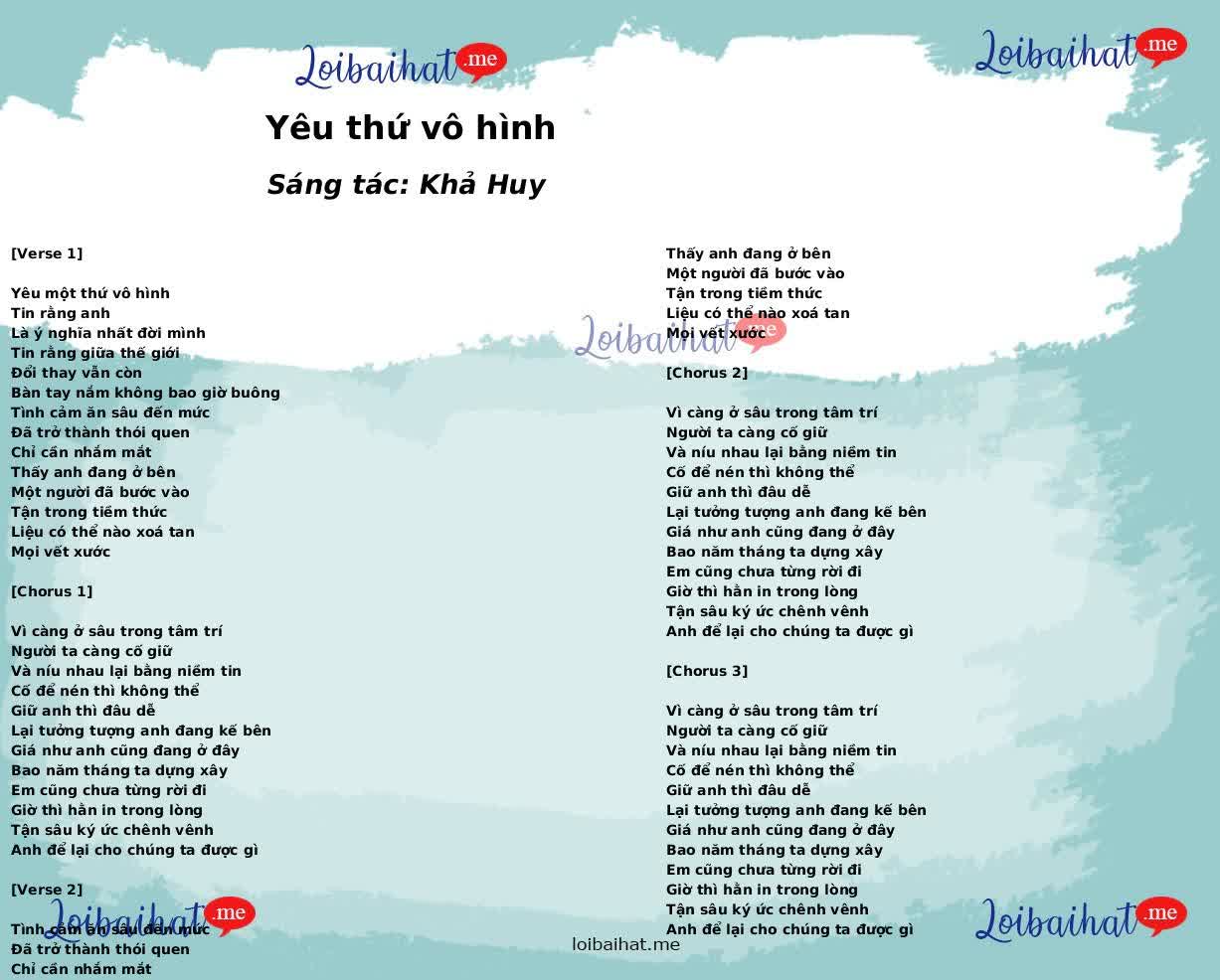 Yêu thứ vô hình