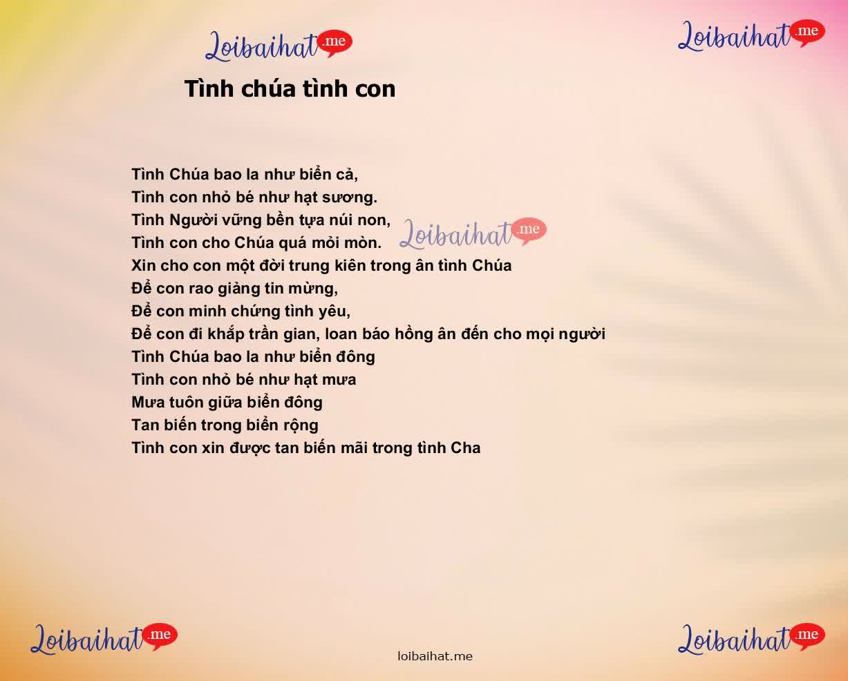 Tình chúa tình con