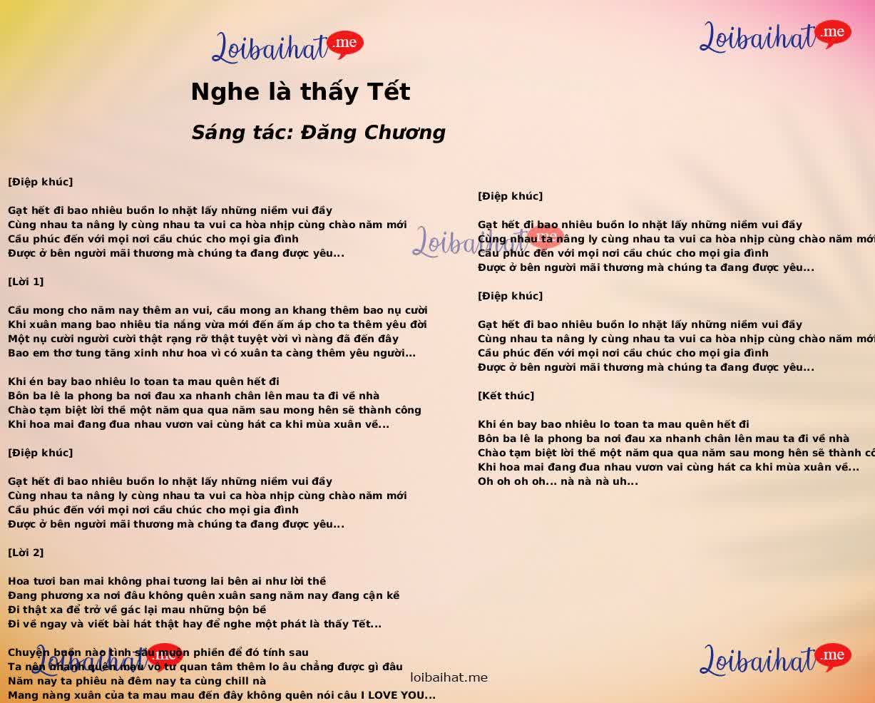 Nghe là thấy Tết