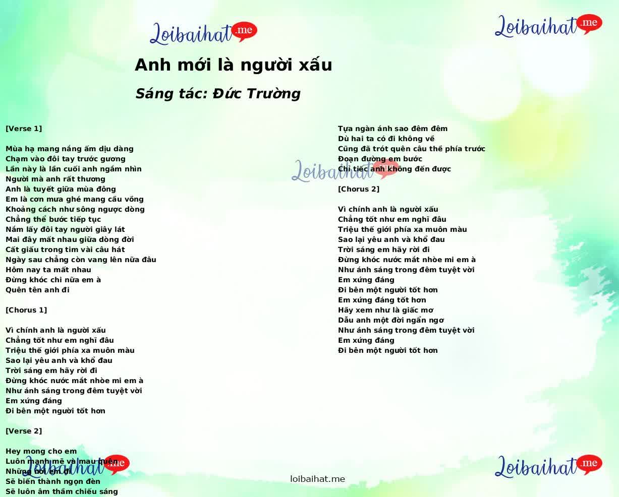 Anh mới là người xấu