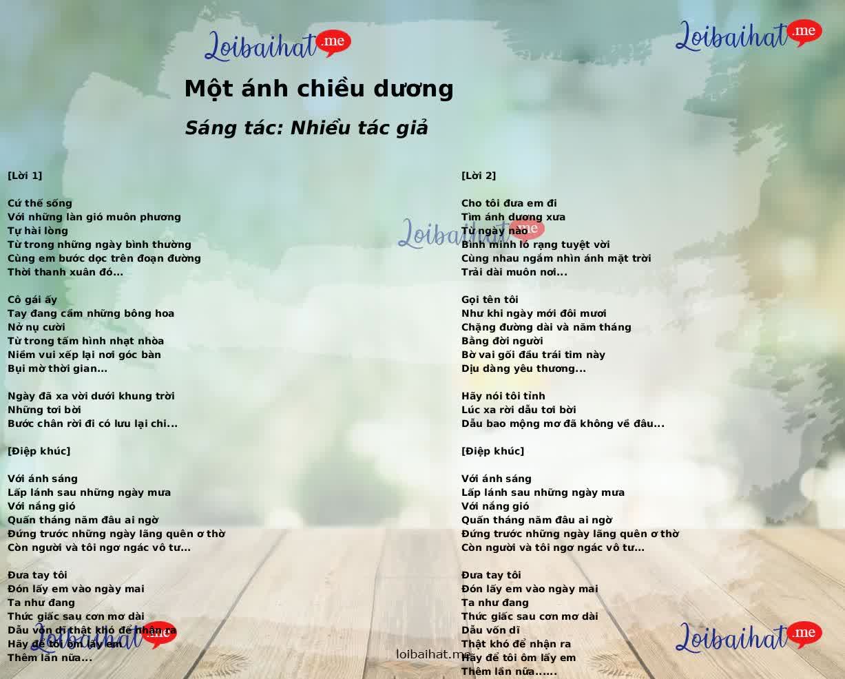 Một ánh chiều dương