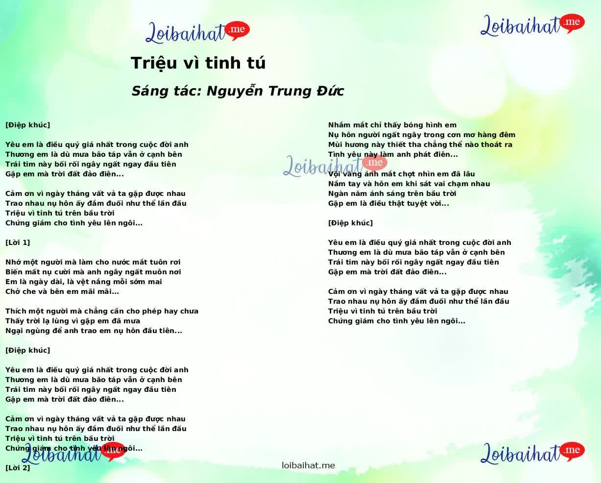 Triệu vì tinh tú