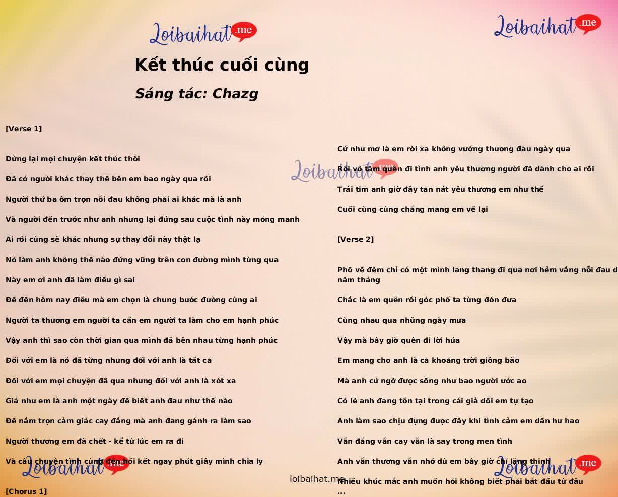 Kết thúc cuối cùng