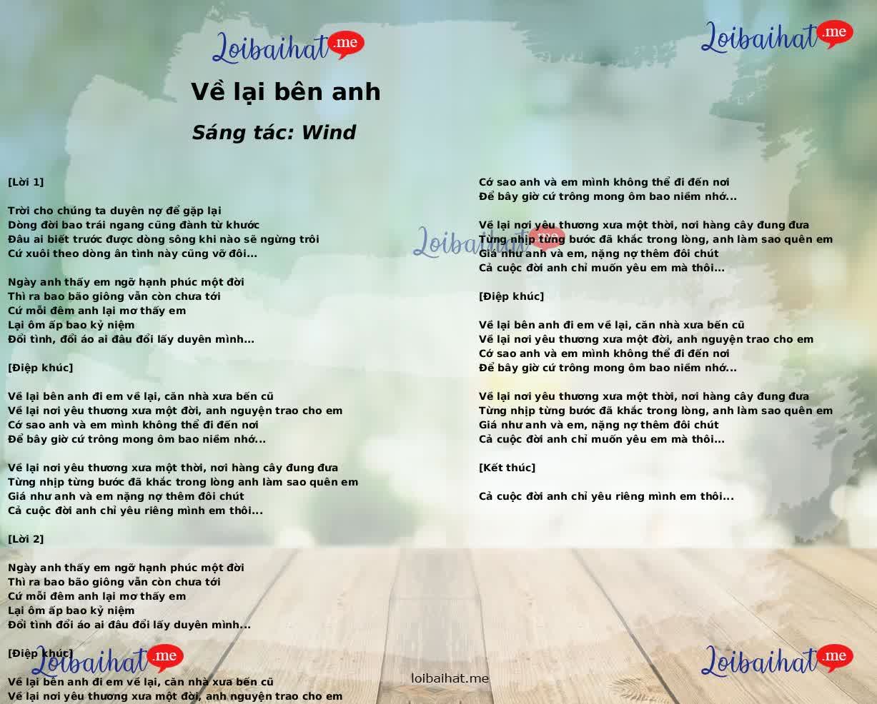 Về lại bên anh