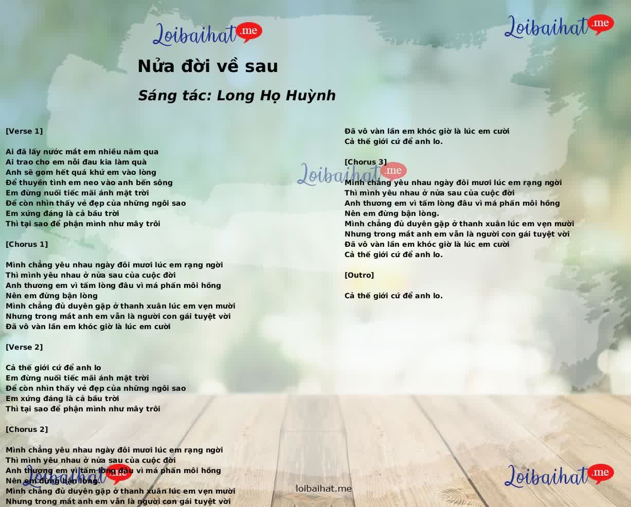 Nửa đời về sau