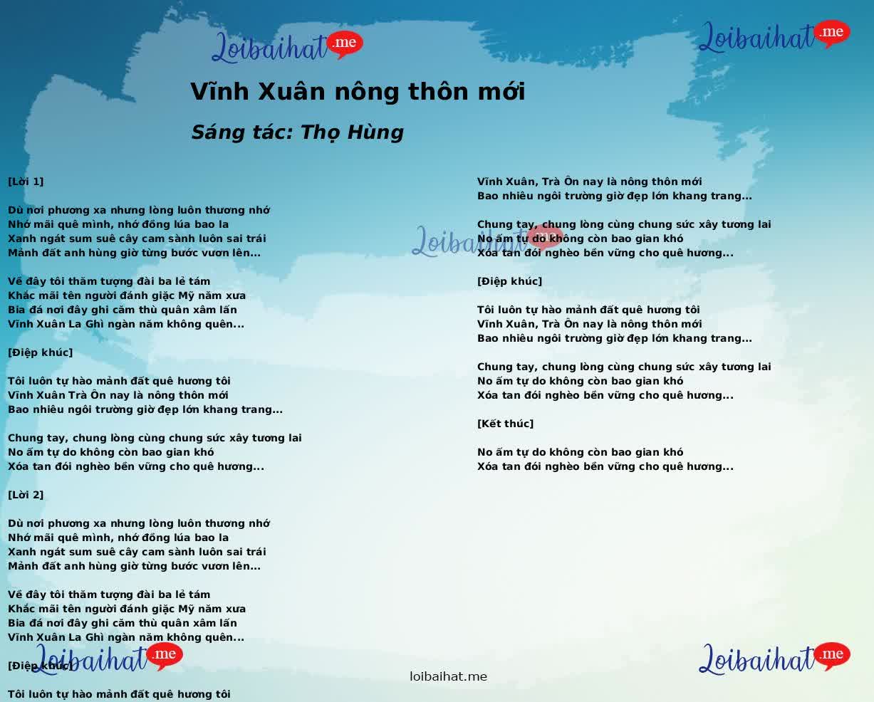 Vĩnh Xuân nông thôn mới