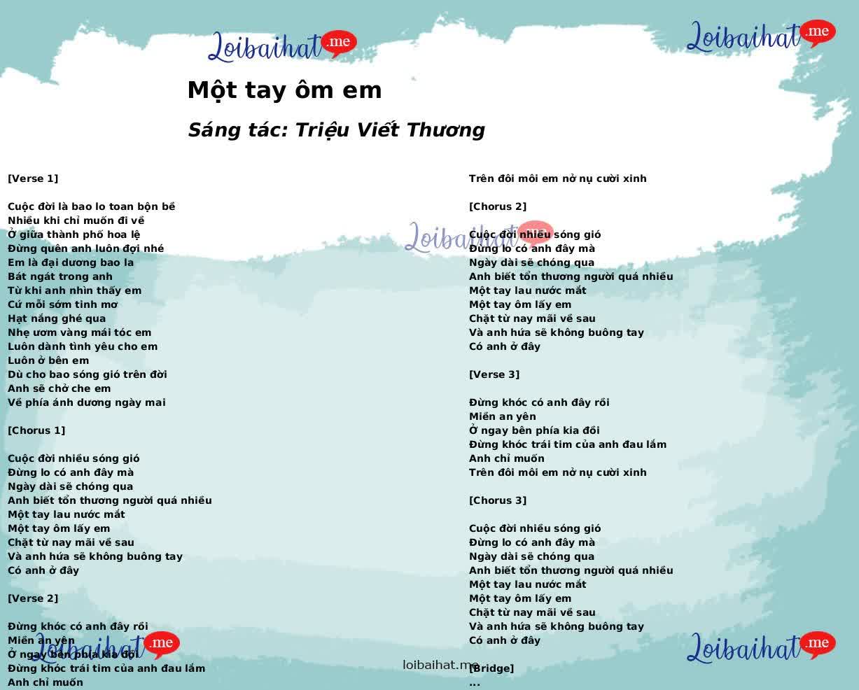 Một tay ôm em