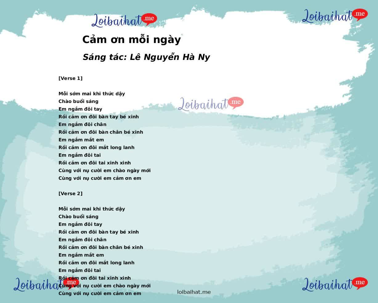 Cảm ơn mỗi ngày