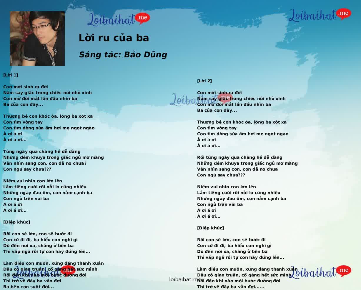 Lời ru của ba