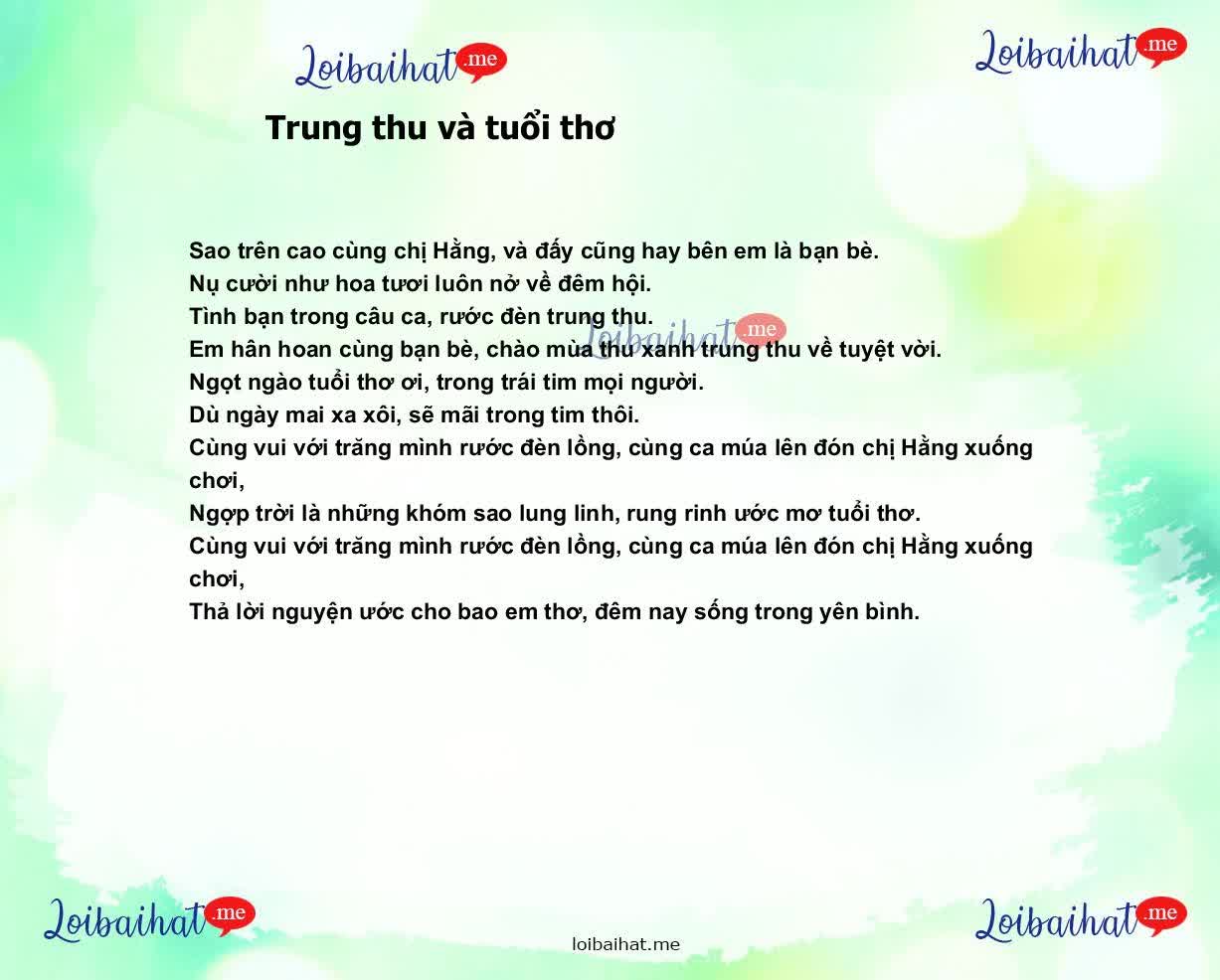 Trung thu và tuổi thơ