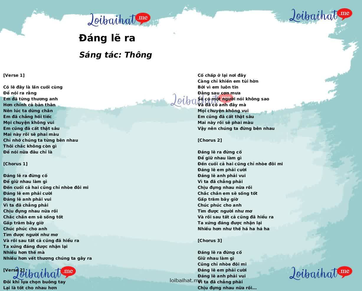 Đáng lẽ ra