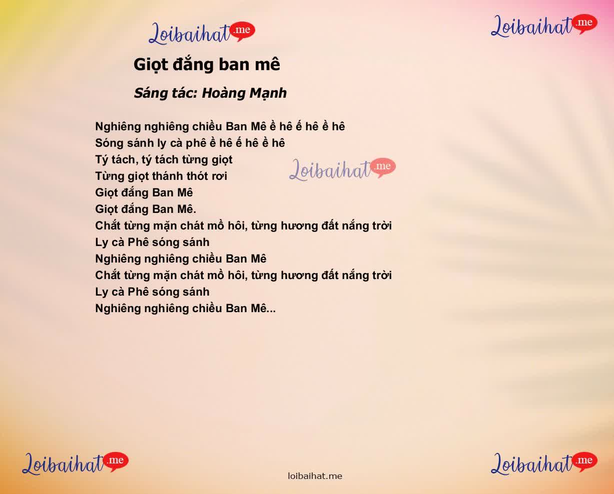 Giọt đắng ban mê