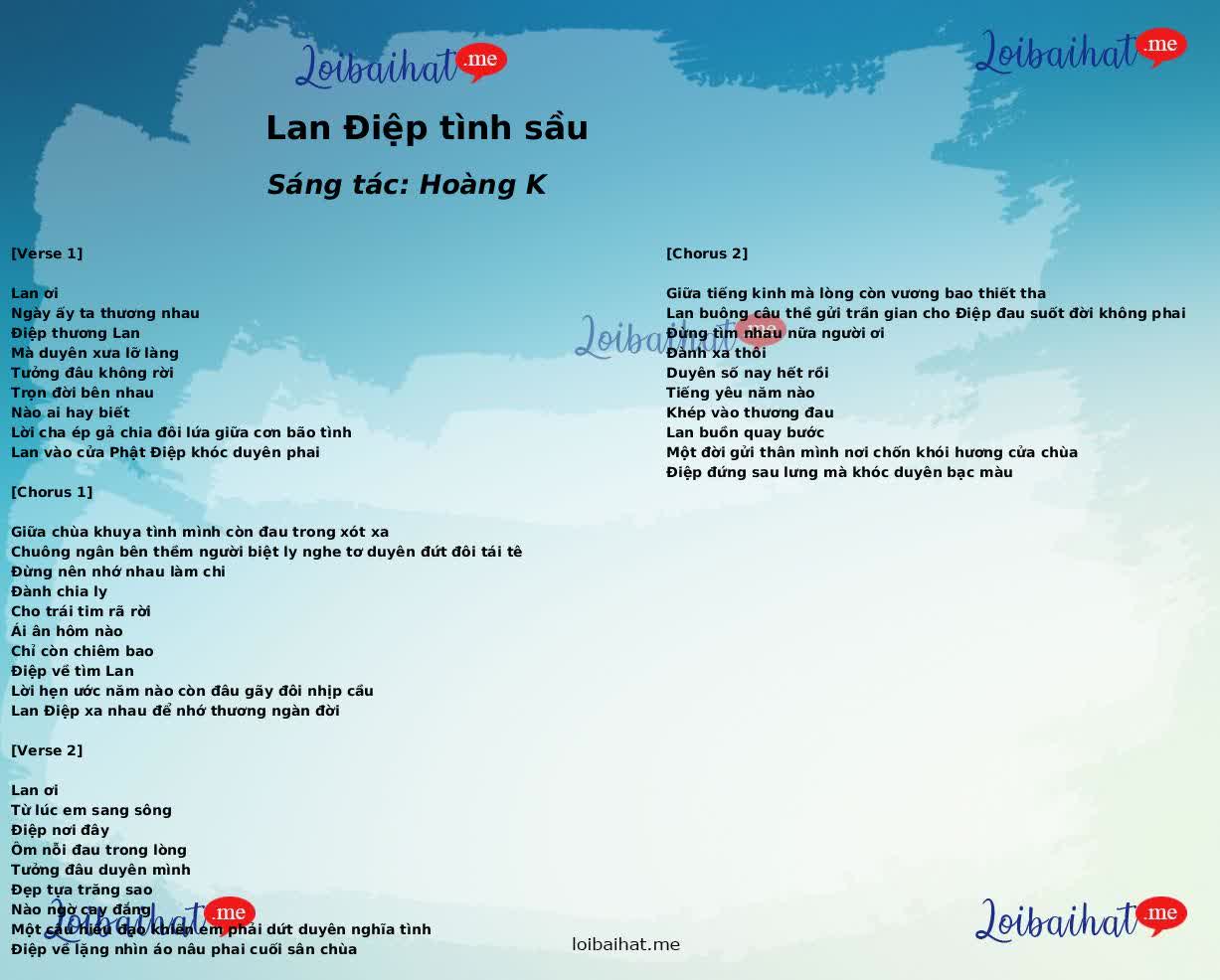Lan Điệp tình sầu