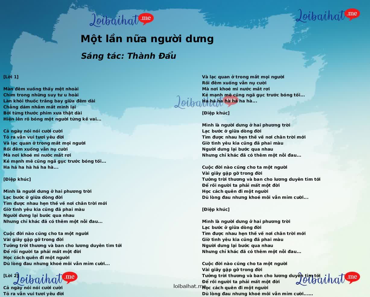 Một lần nữa người dưng