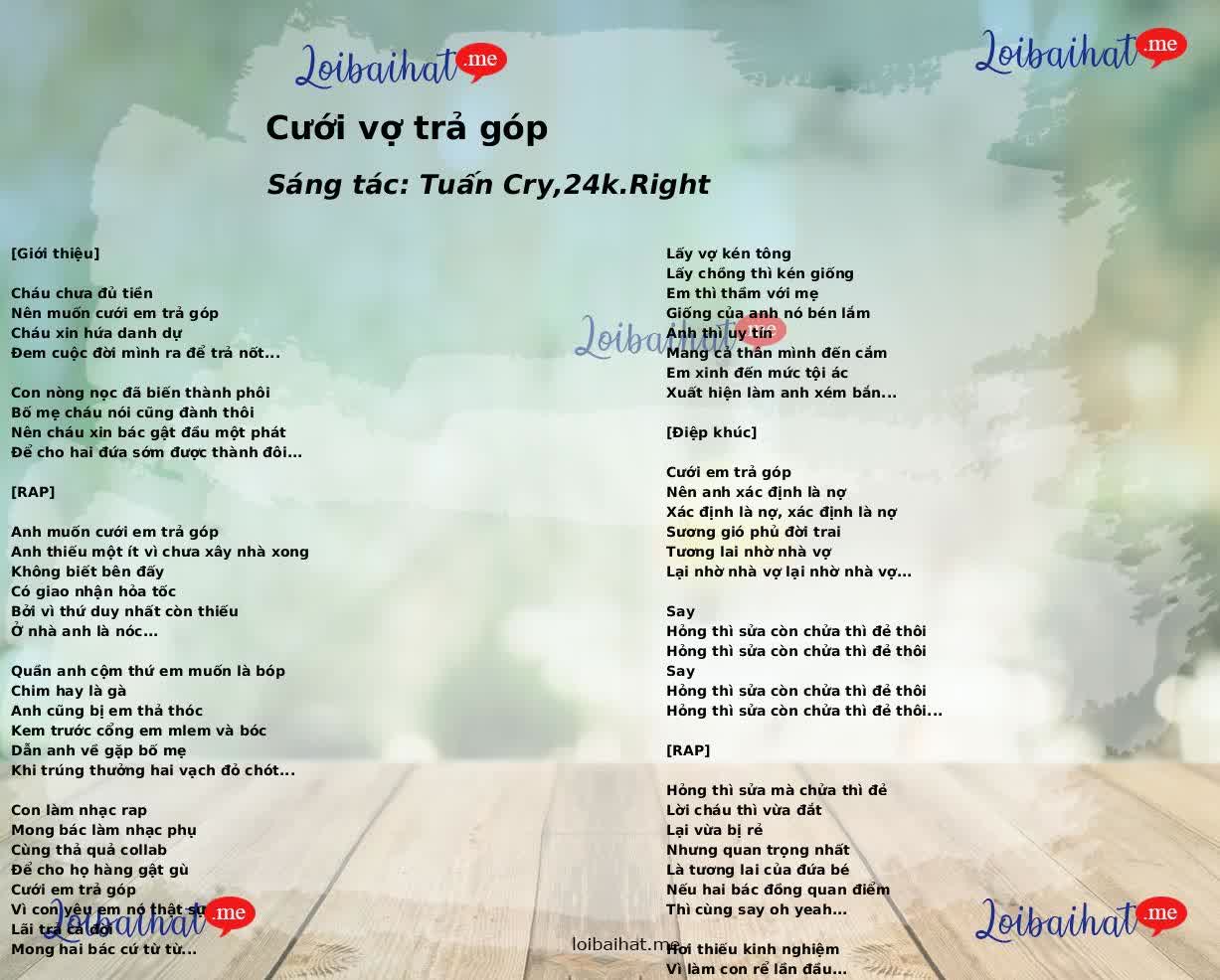 Cưới vợ trả góp