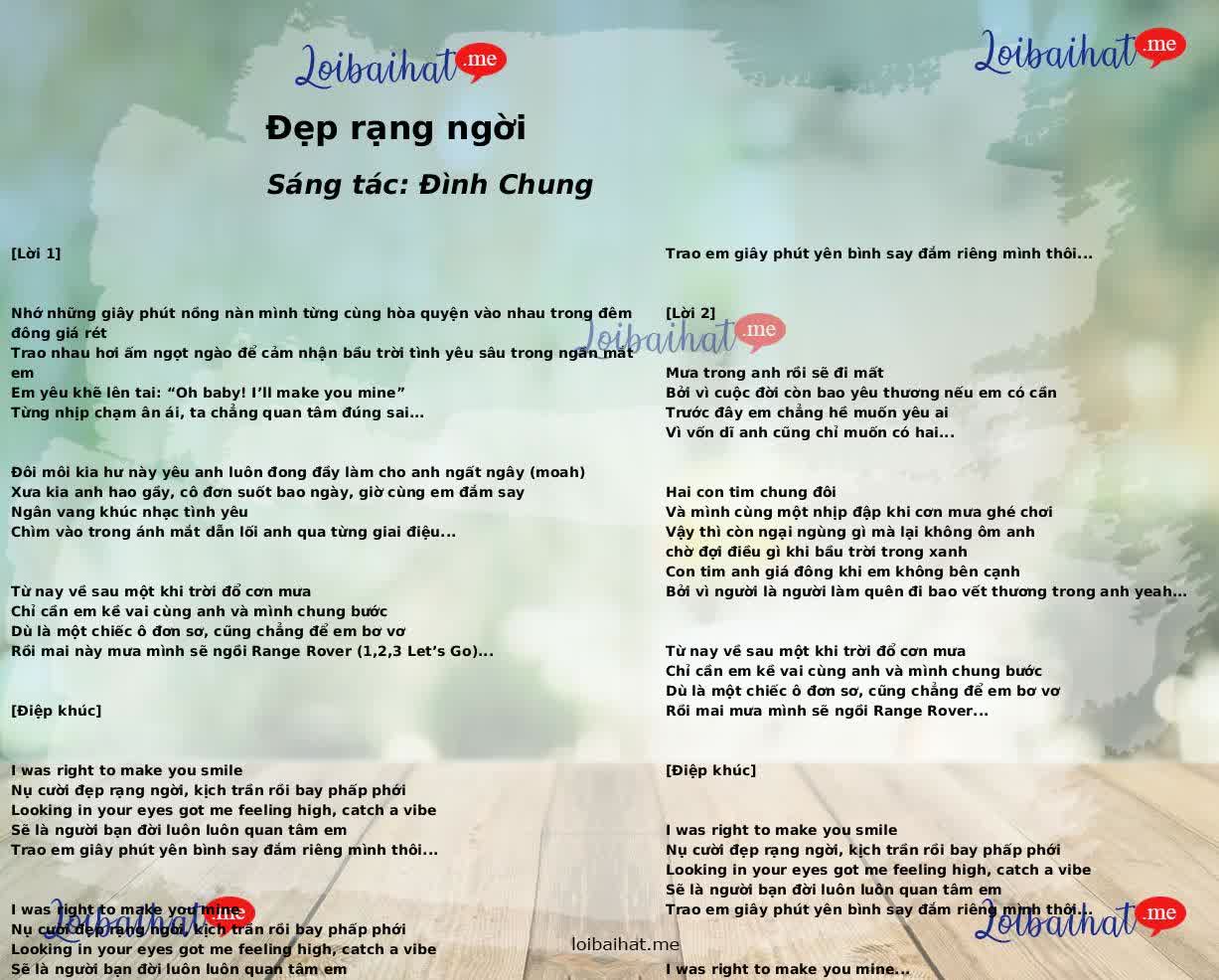 Đẹp rạng ngời