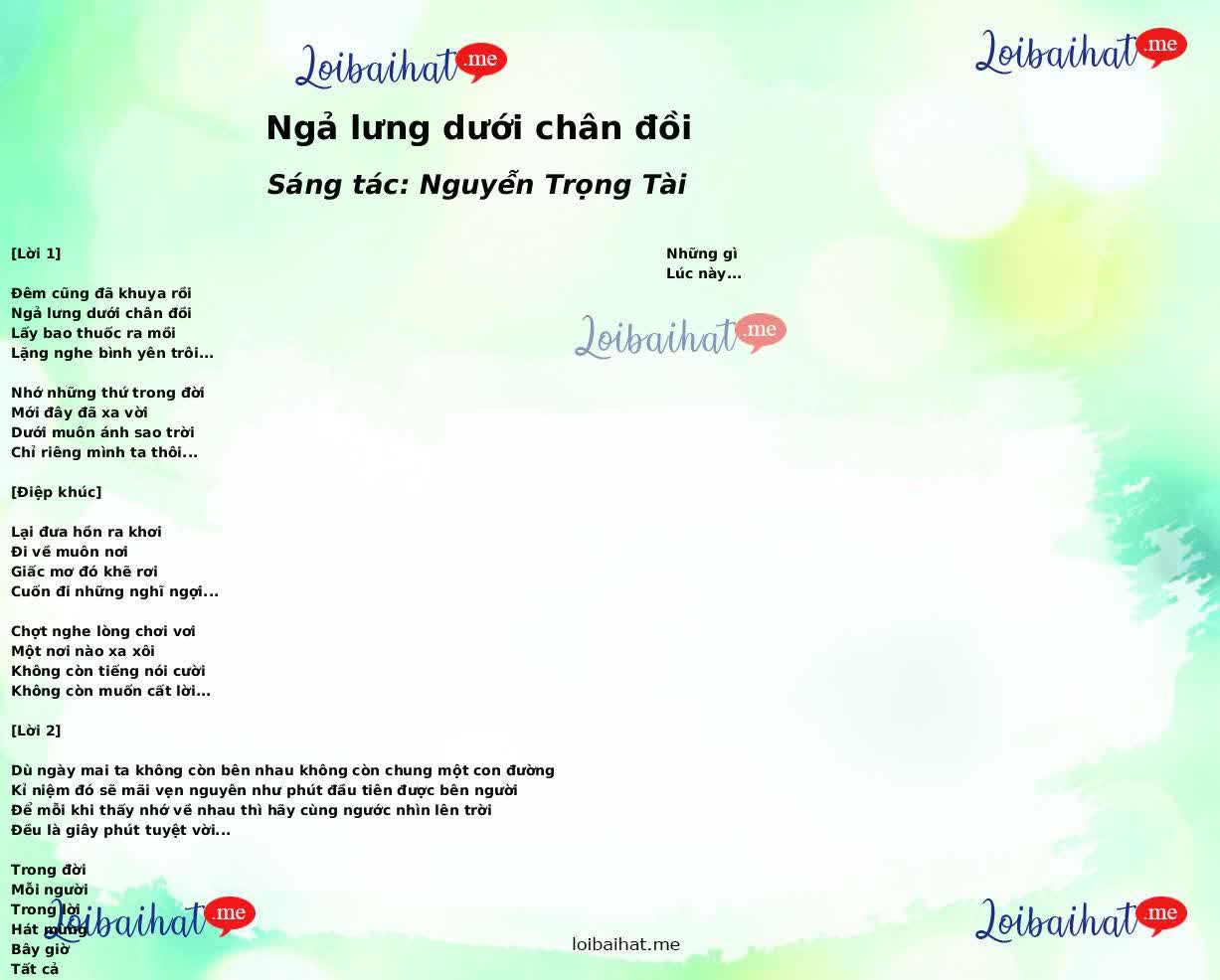 Ngả lưng dưới chân đồi