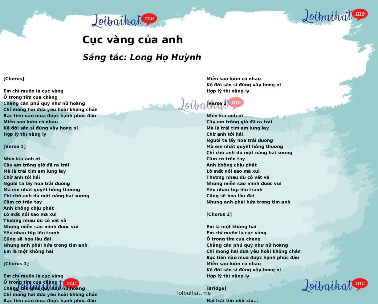 Cục vàng của anh