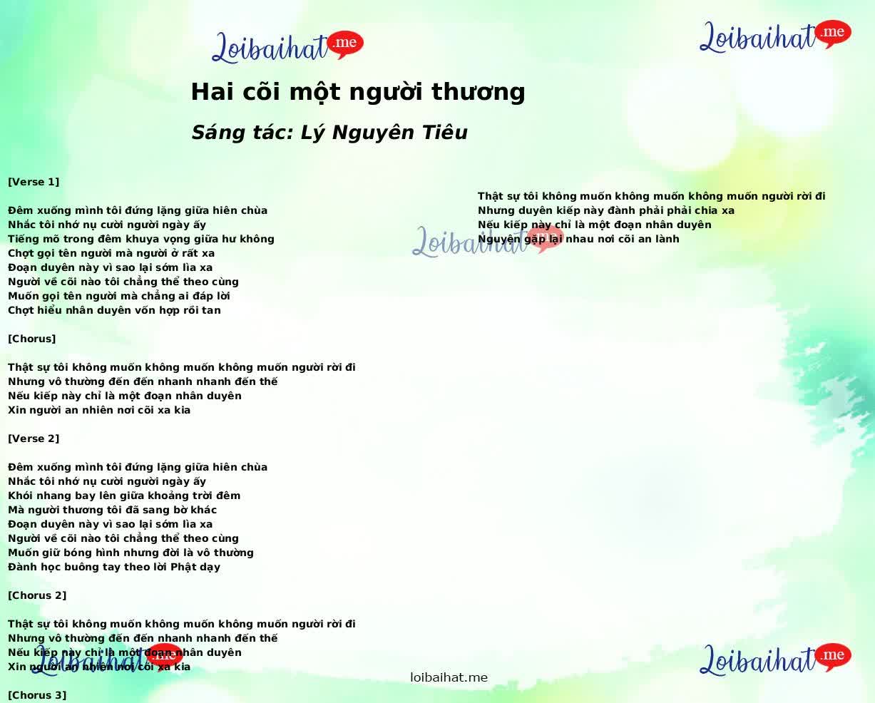 Hai cõi một người thương