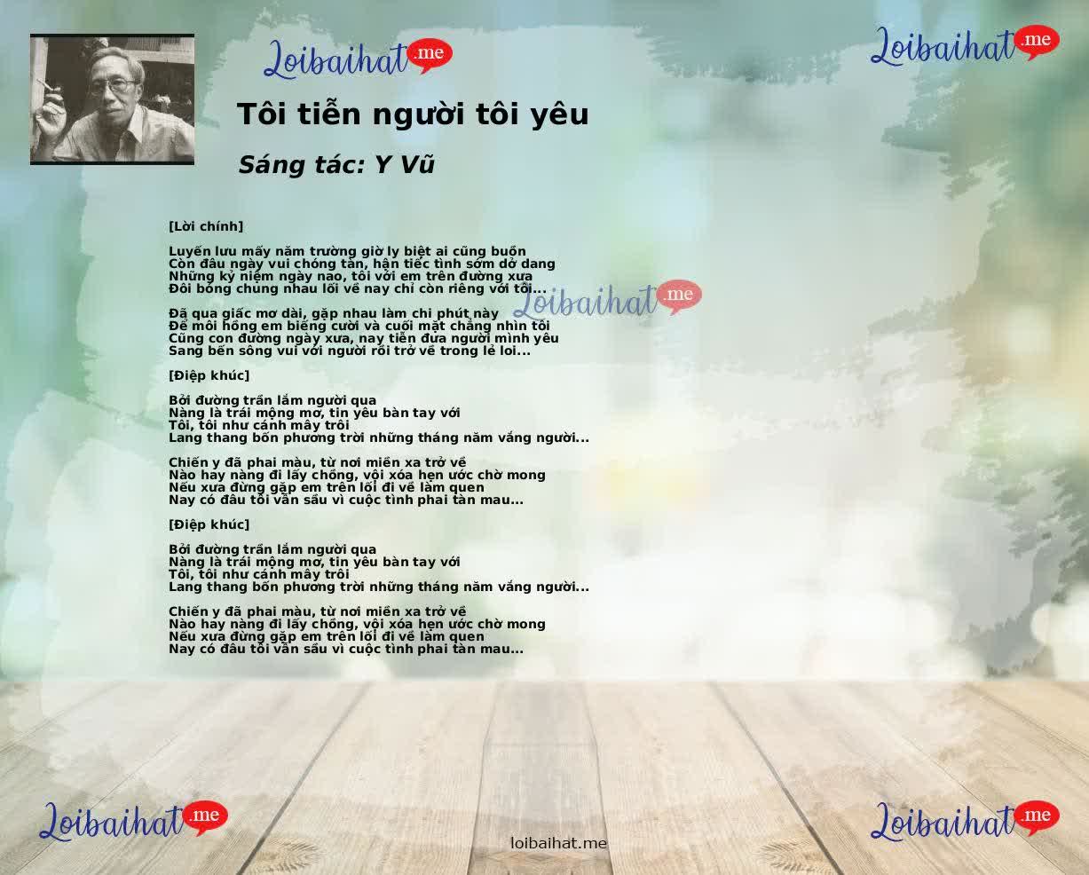 Tôi tiễn người tôi yêu