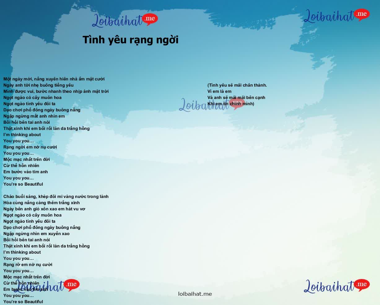 Tình yêu rạng ngời