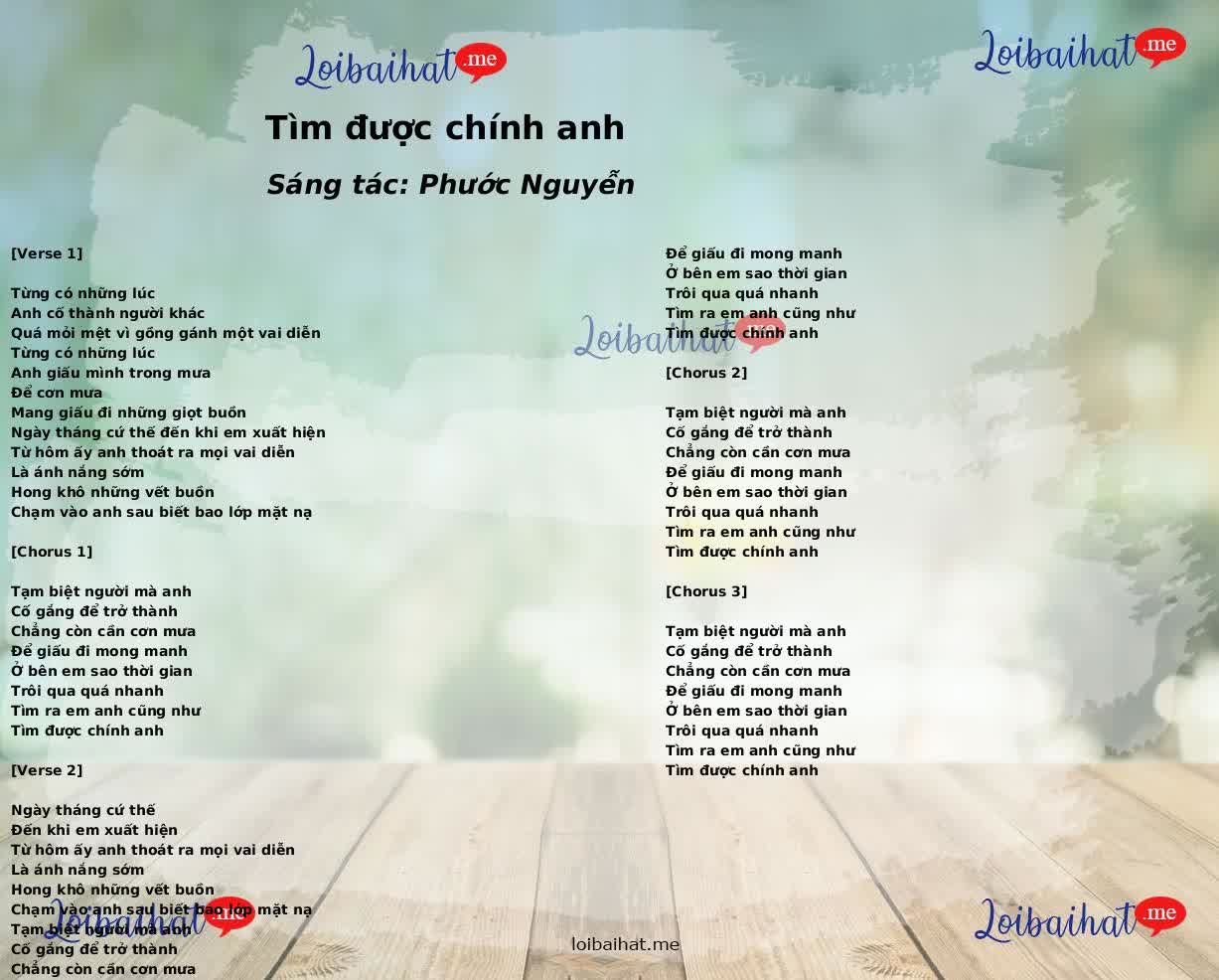 Tìm được chính anh