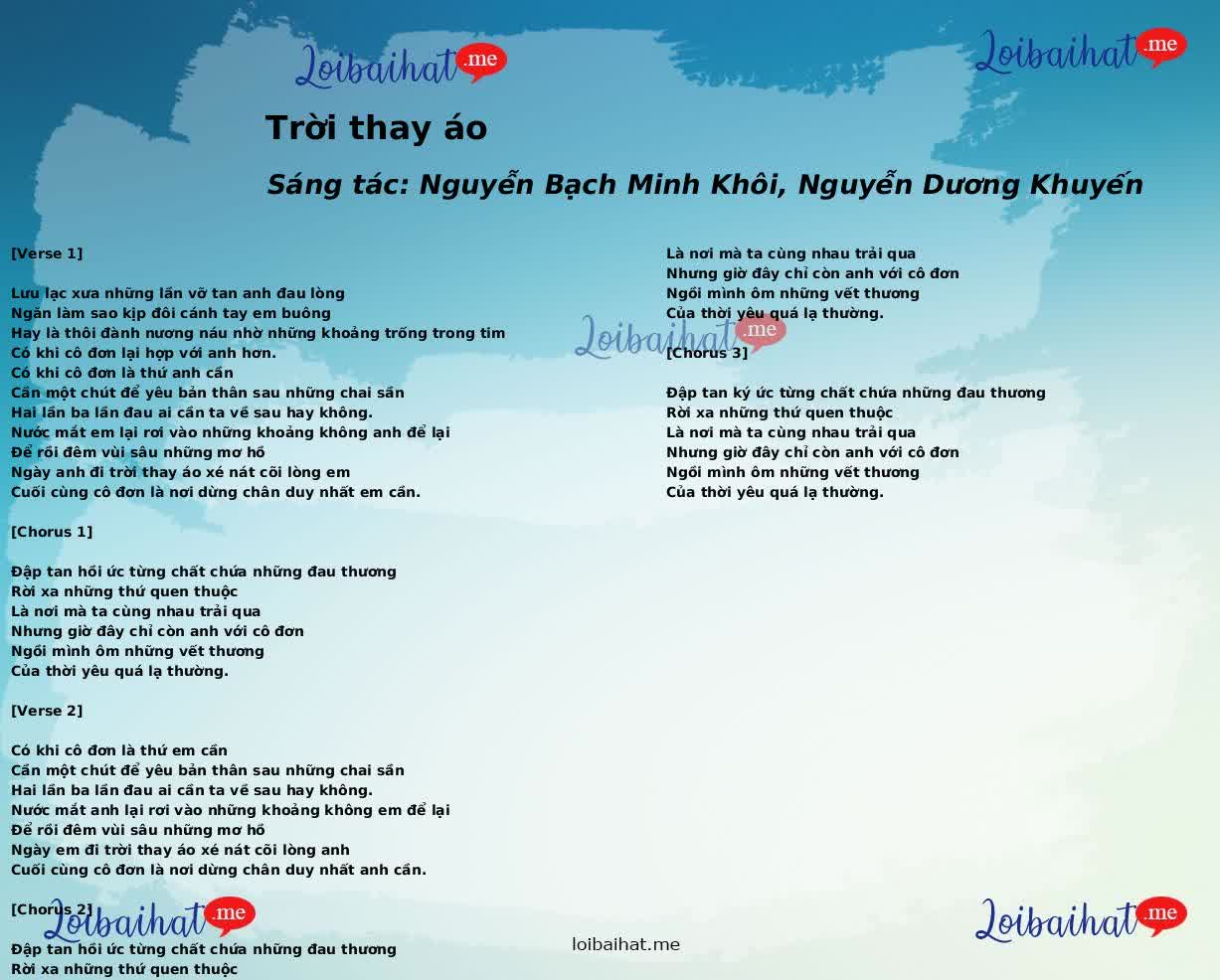 Trời thay áo