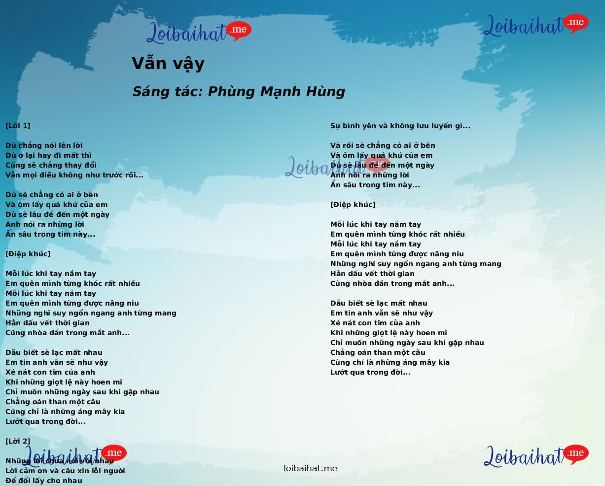 Vẫn vậy