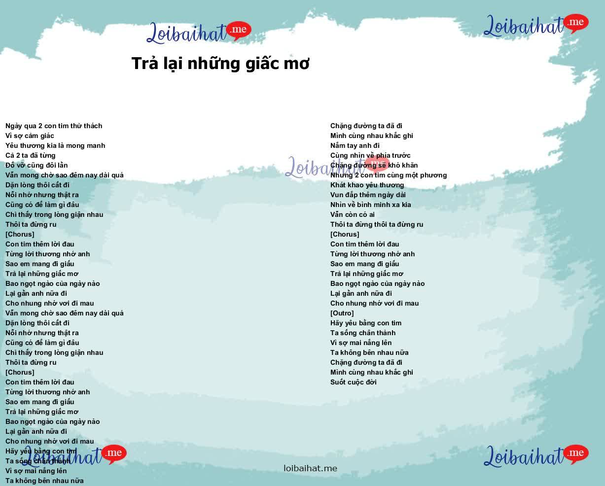 Trả lại những giấc mơ