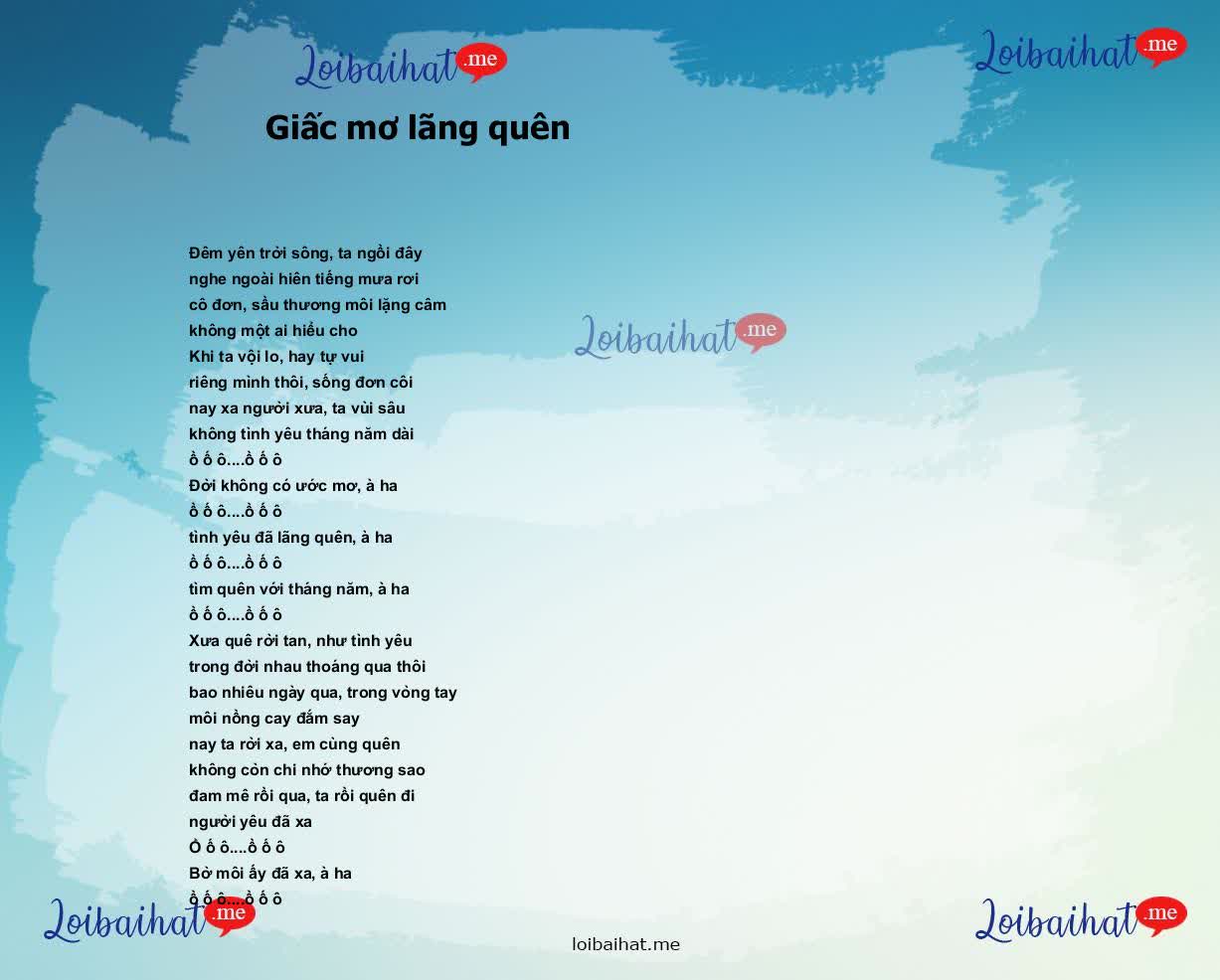 Giấc mơ lãng quên
