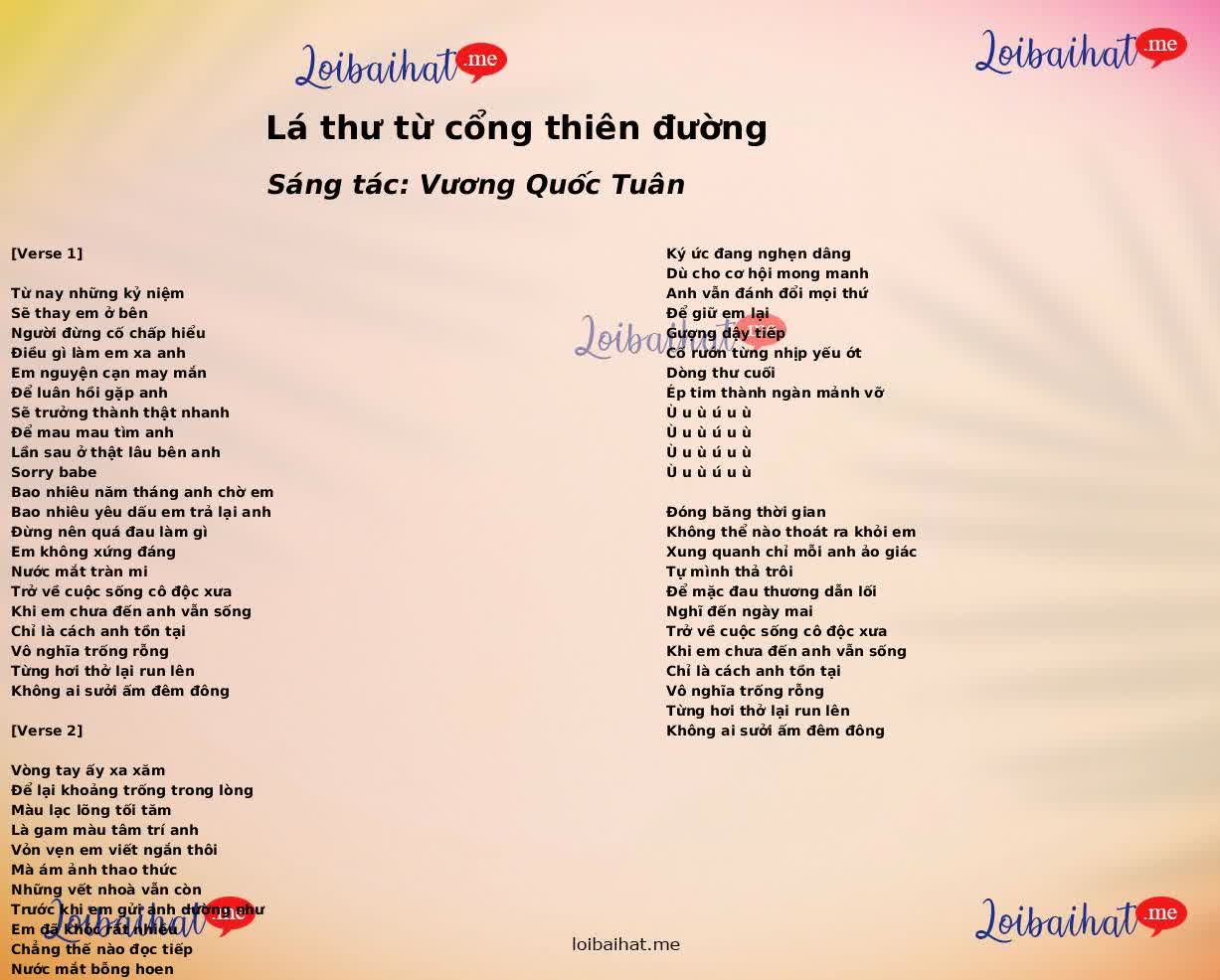 Lá thư từ cổng thiên đường