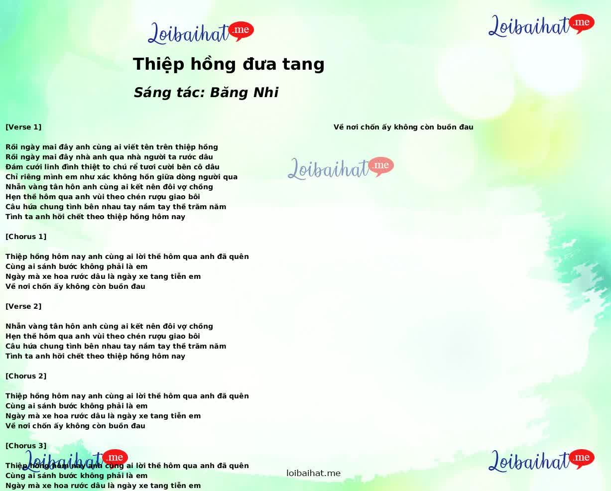 Thiệp hồng đưa tang