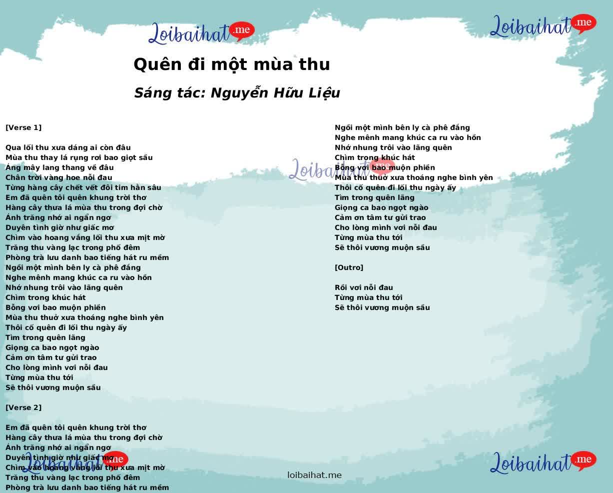 Quên đi một mùa thu