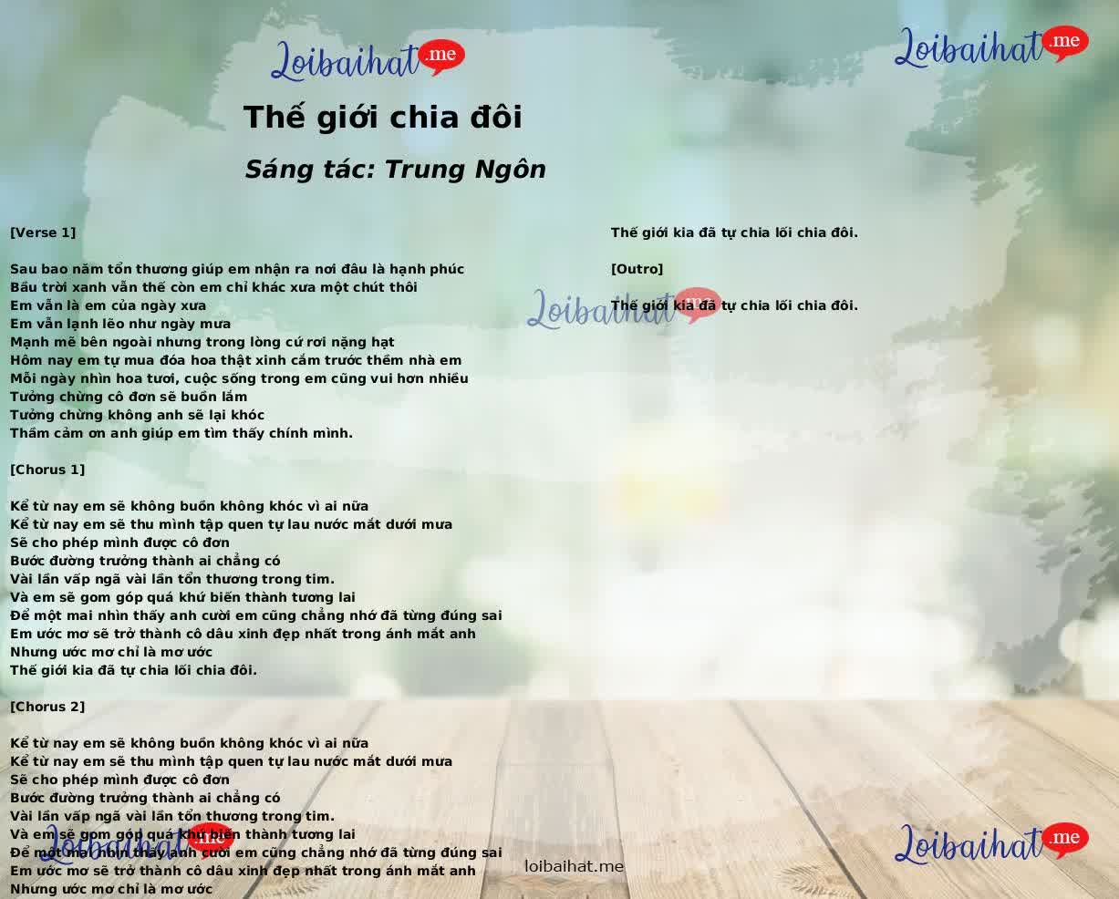 Thế giới chia đôi