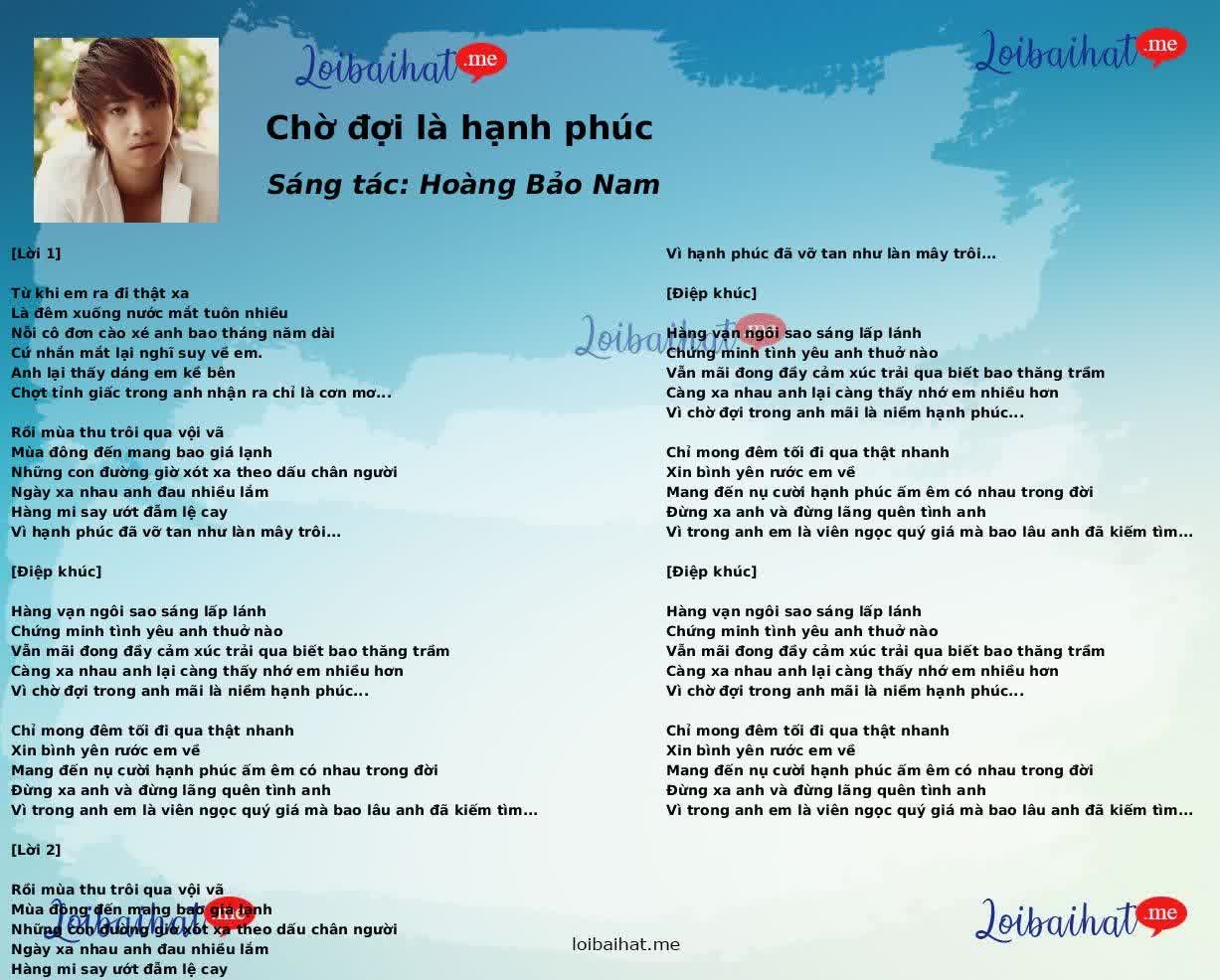 Chờ đợi là hạnh phúc