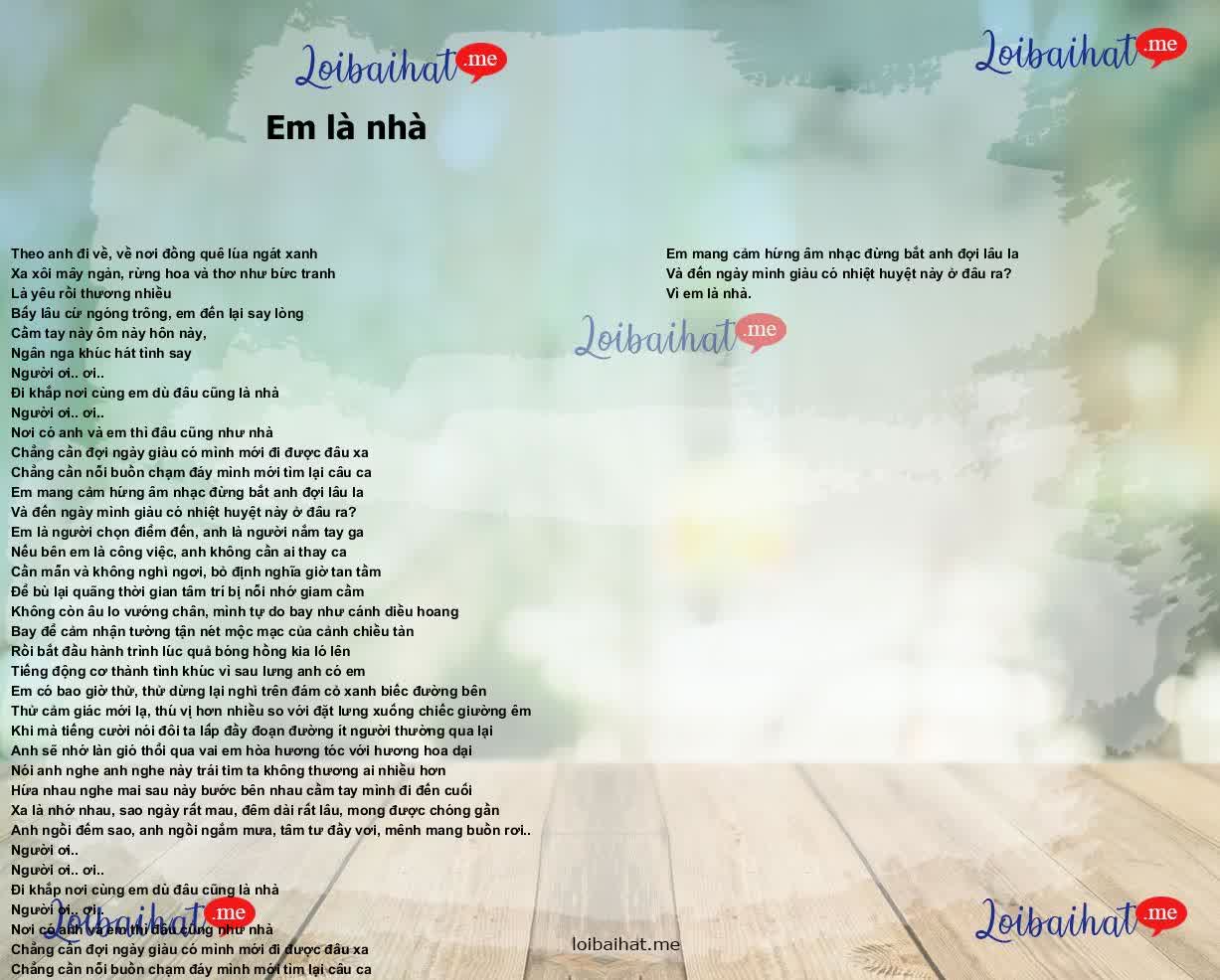 Em là nhà