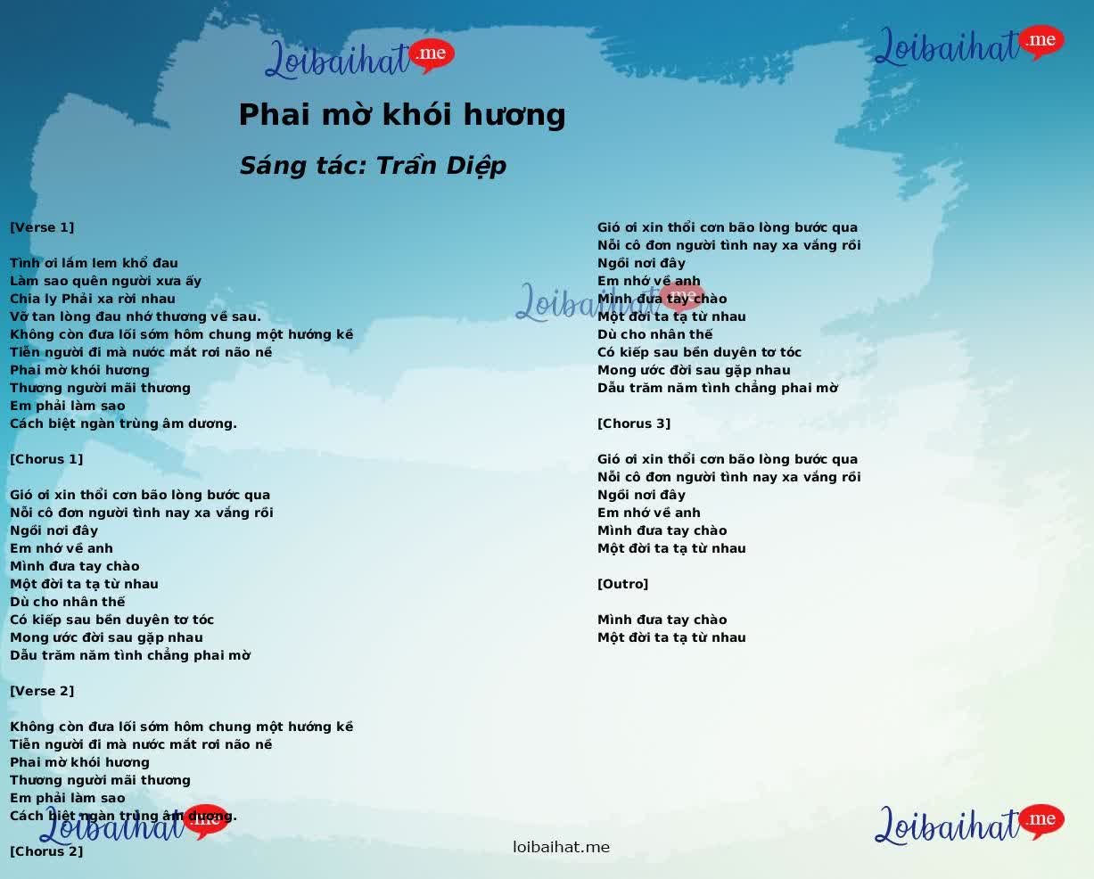 Phai mờ khói hương