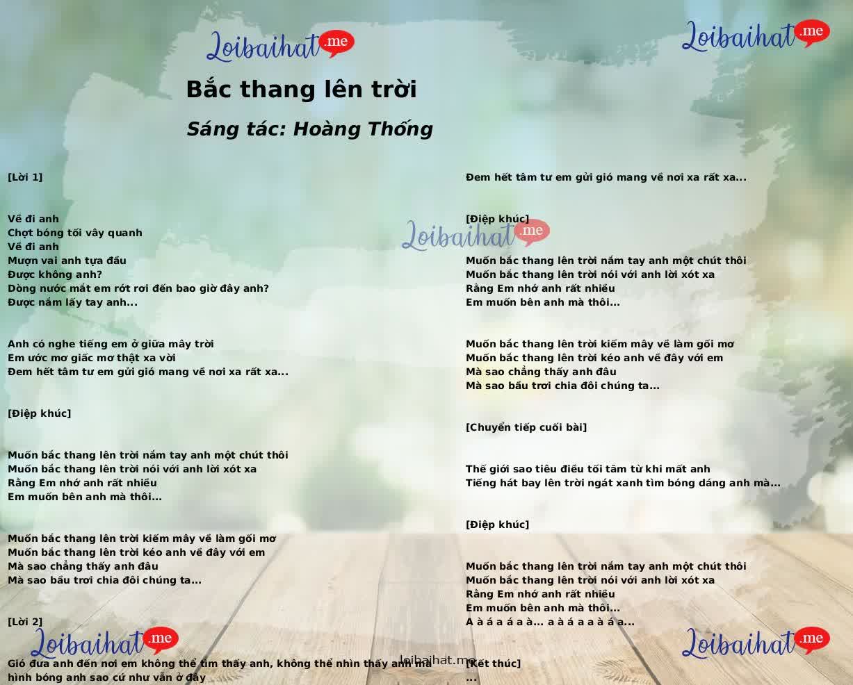 Bắc thang lên trời