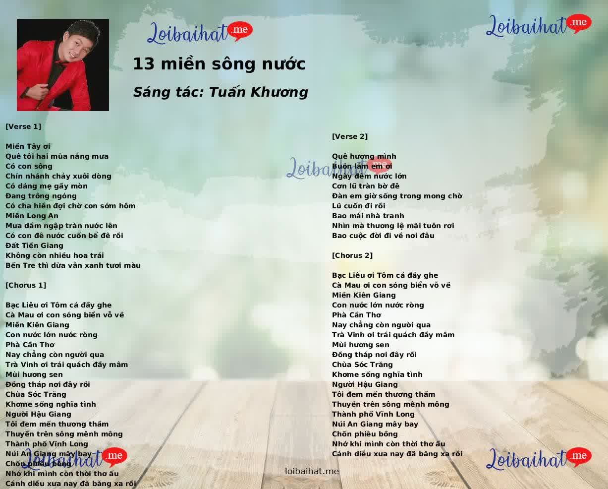 13 miền sông nước