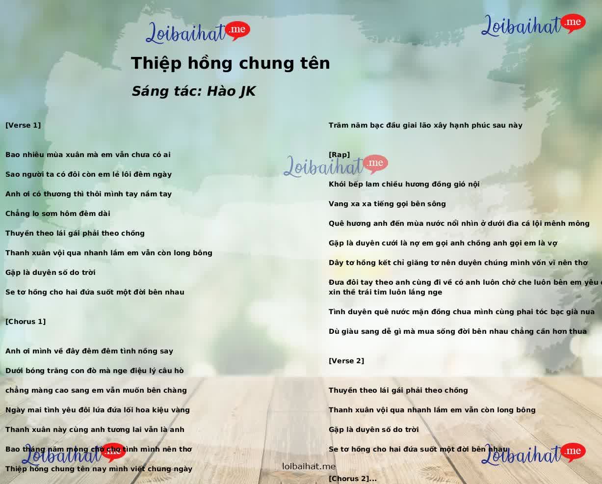 Thiệp hồng chung tên