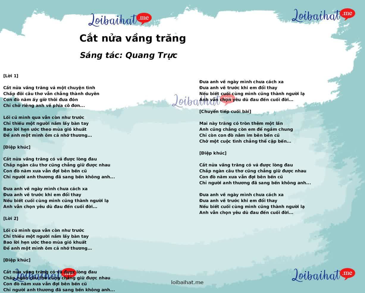 Cắt nửa vầng trăng