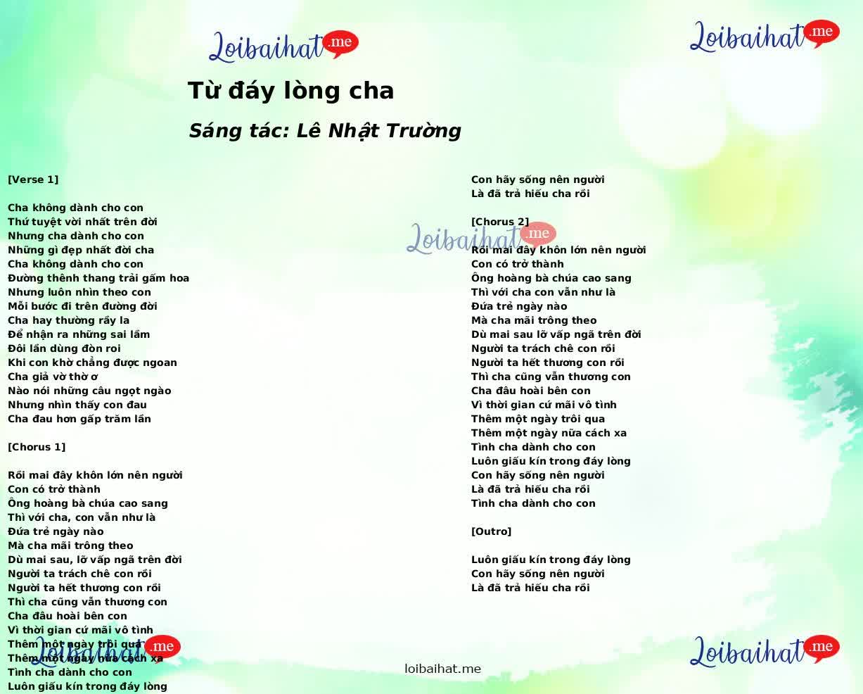 Từ đáy lòng cha