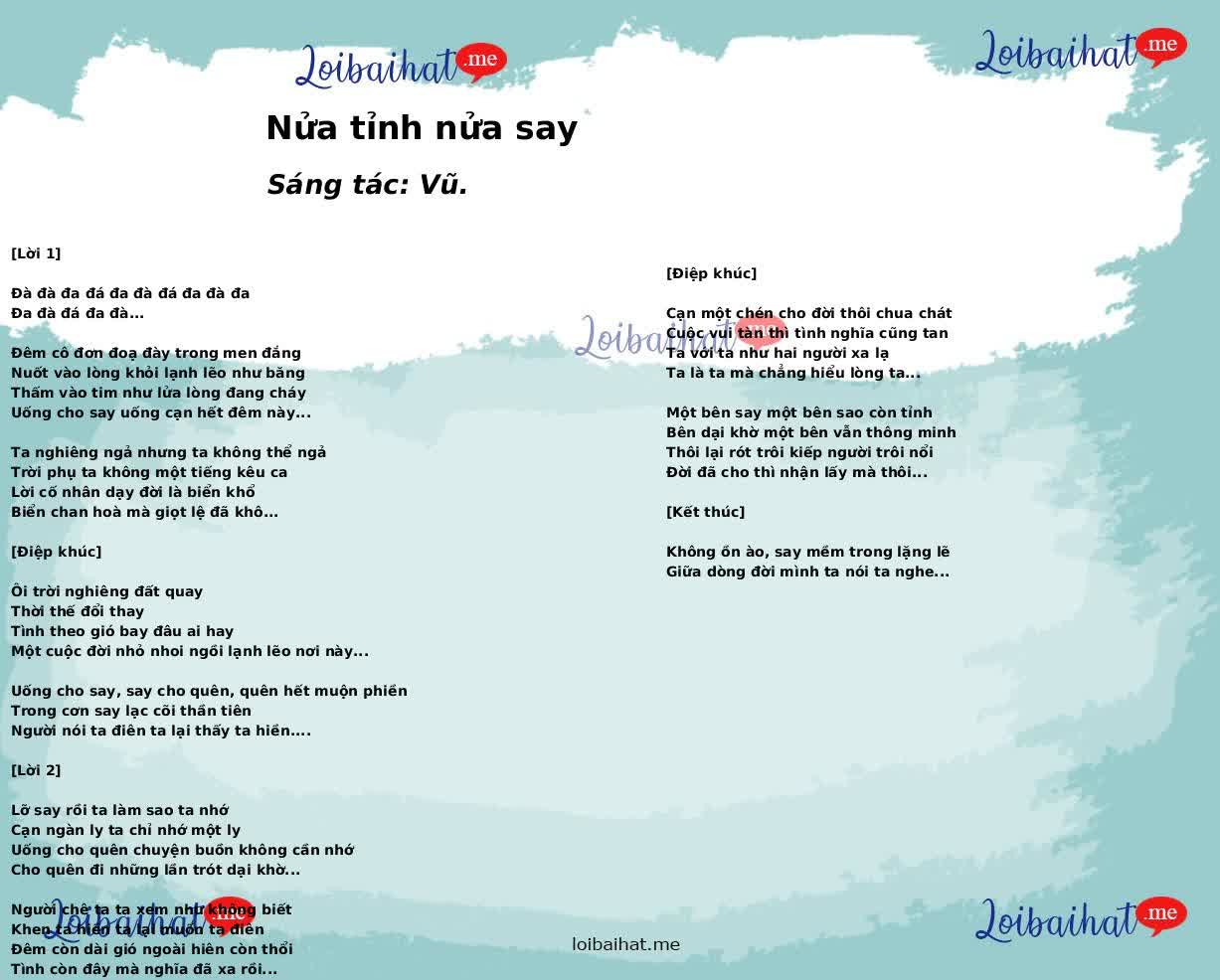 Nửa tỉnh nửa say